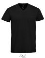 Heren T-shirt Sols Imperial V-Neck Zwart